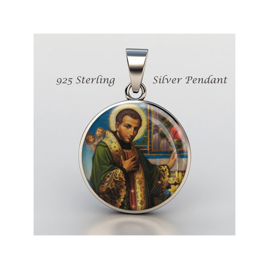 Saint Joseph Cafasso Catholic sterling silver 925 Christian Medal Patron Pendant image 0