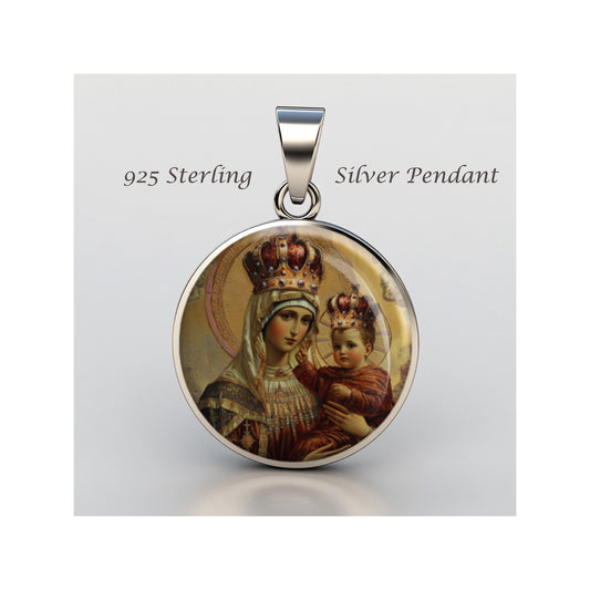 Saint Anne Catholic sterling silver 925 Christian Medal Patron Pendant image 0