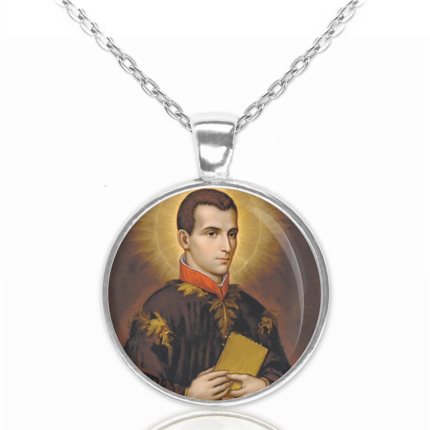 St. Claude de la Colombiere Necklace - Christian Medal Pendant Patron Religious Jewelry