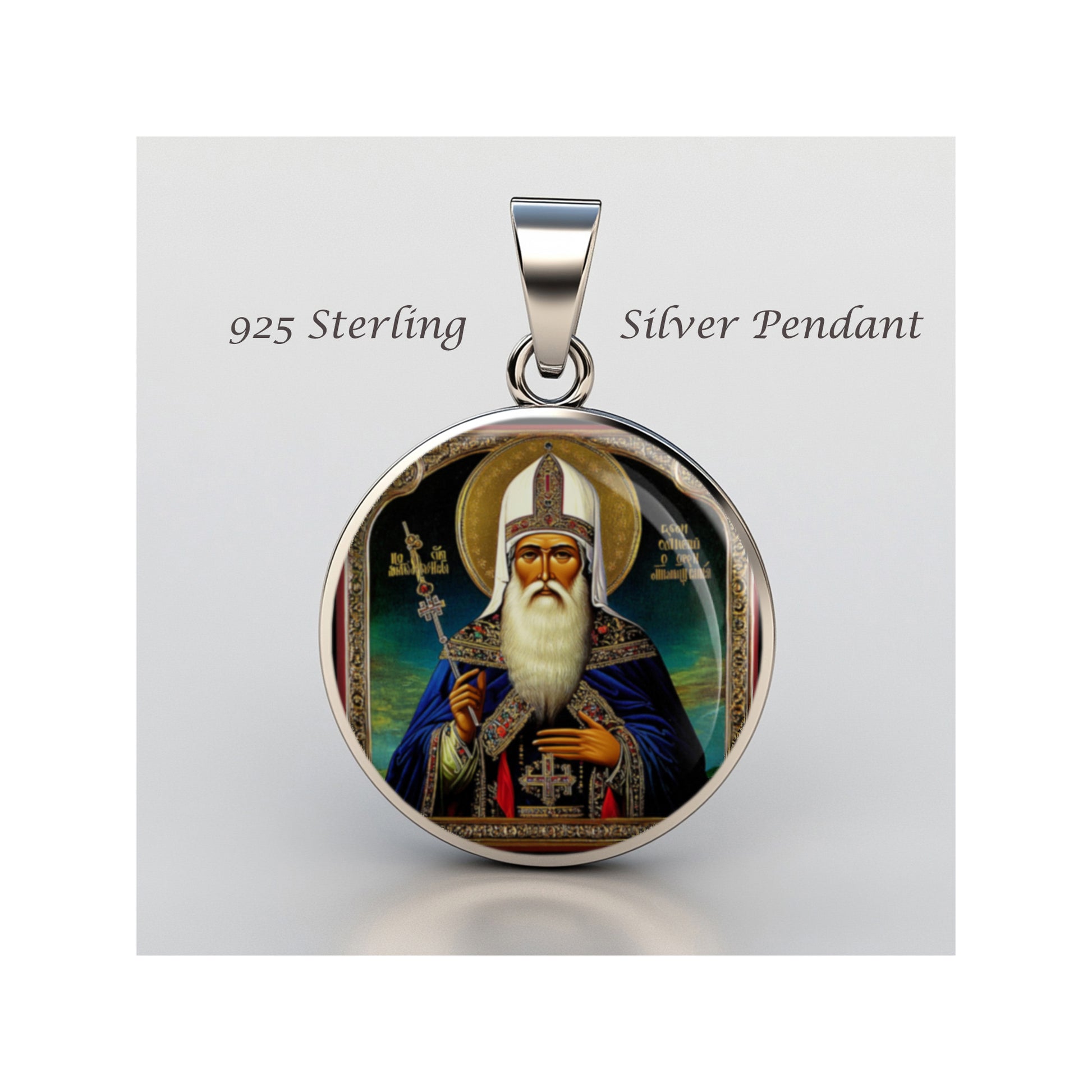 Saint Metropolitan Philaret Drozdov Catholic sterling silver 925 Medal Patron image 0