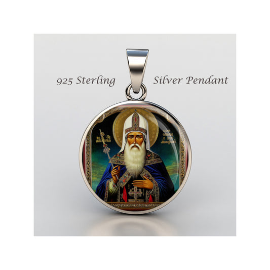 Saint Metropolitan Philaret Drozdov Catholic sterling silver 925 Medal Patron image 0