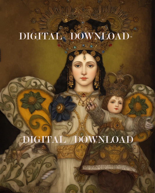 Our Lady of Remedies Print Religious Art Digital Image image 0