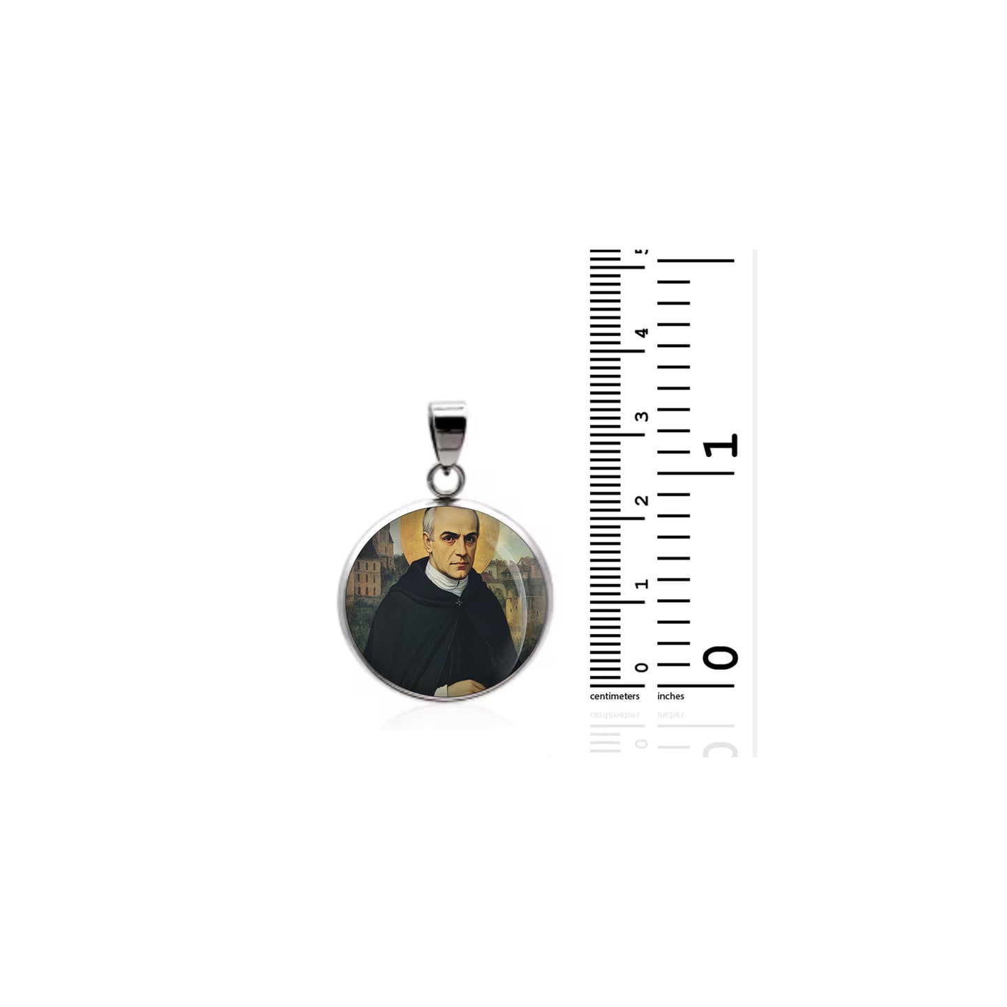Saint Mutien Marie Wiaux Catholic sterling silver 925 Christian Medal Patron image 1