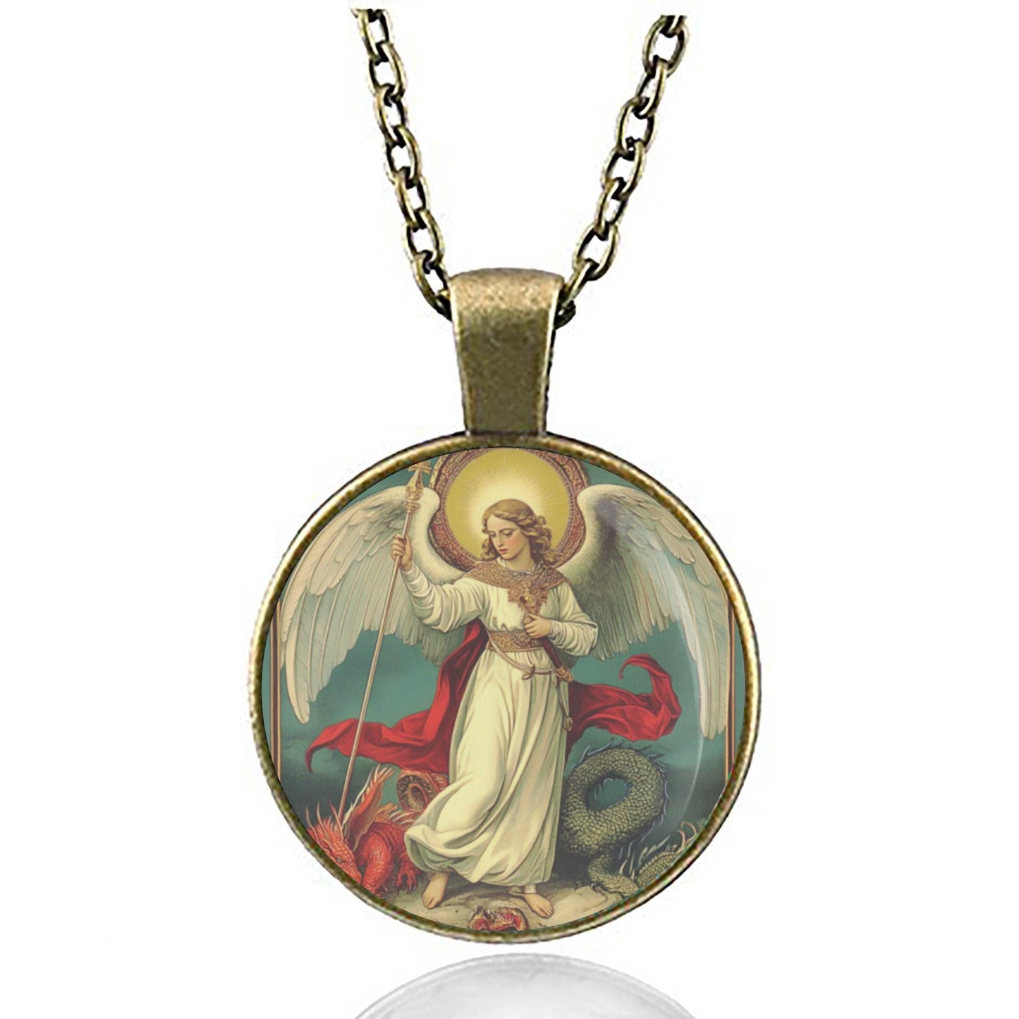 St. Michael the Archangel - Religious Medal Necklace Pendant