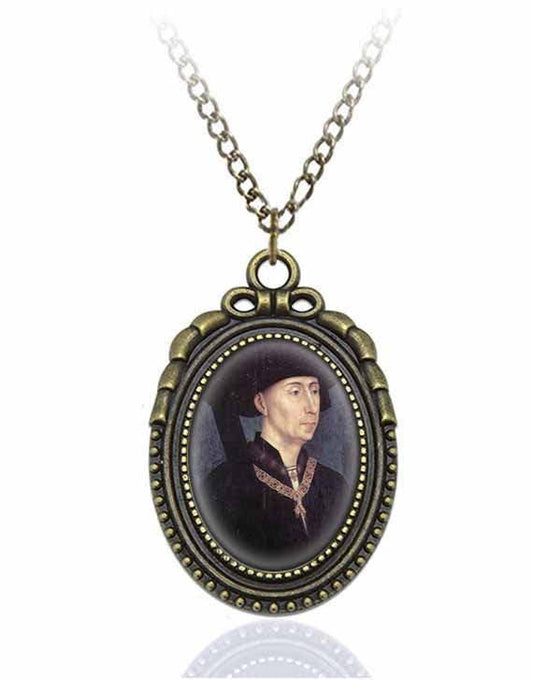 St Ivo of Kermartin Catholic Necklace Bronze Medal w Chain Oval Pendant Saint