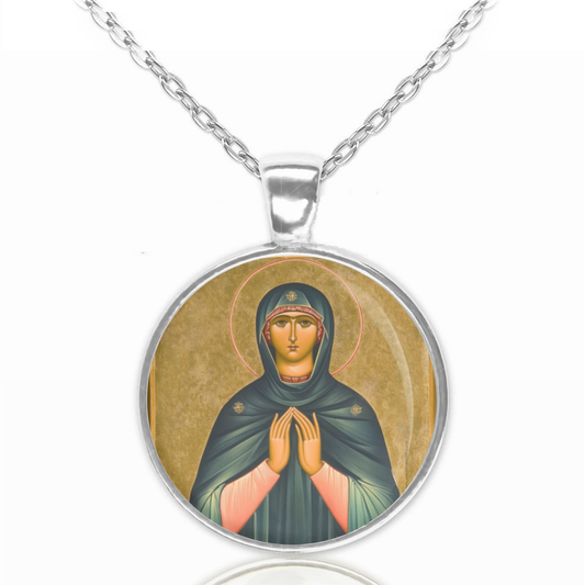 St. Zoe Necklace Catholic Saint Pendant Medal image 0