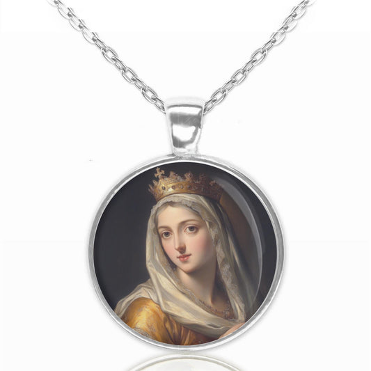 St. Hedwig of Poland Catholic Medal Pendant Christian Religious Necklace
