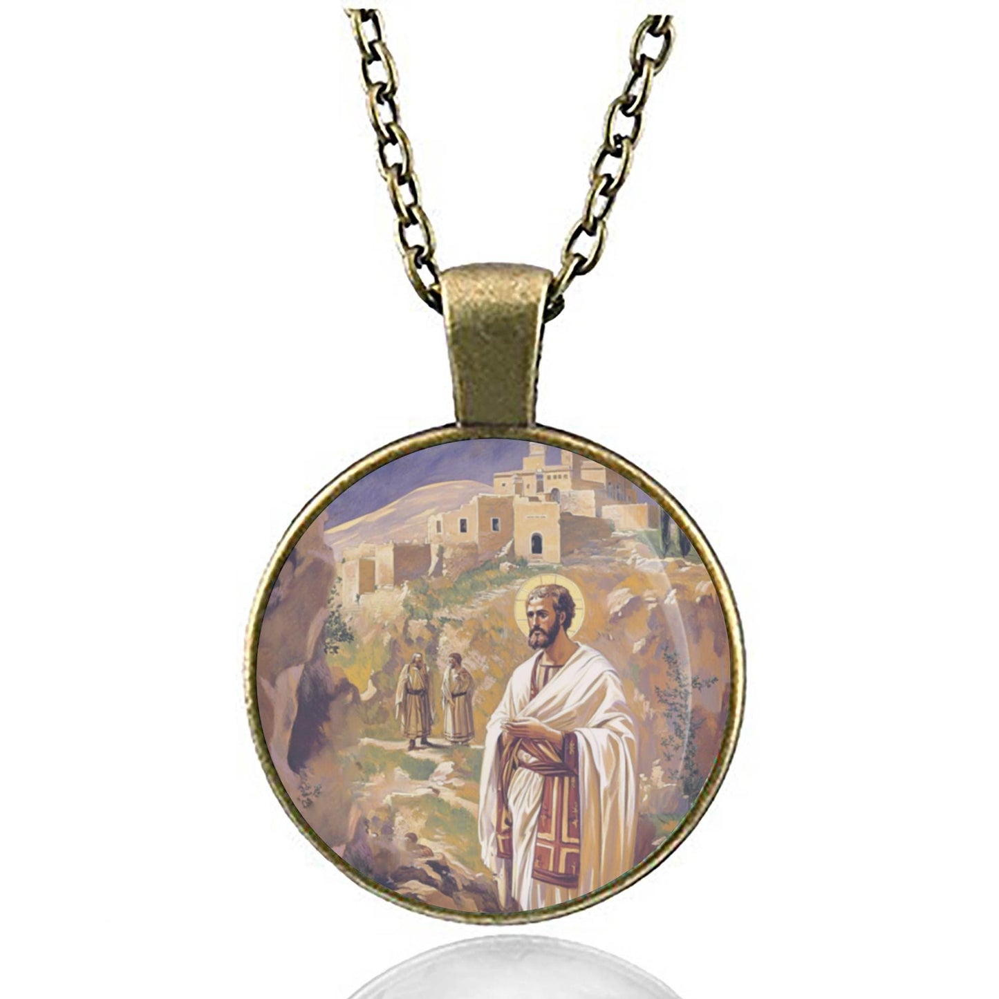 St Lazarus of Bethany Orthodox Necklace Medal Pendant Religious