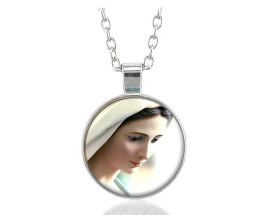 Our Lady of Medjugorje Catholic Necklace Pendant Mary