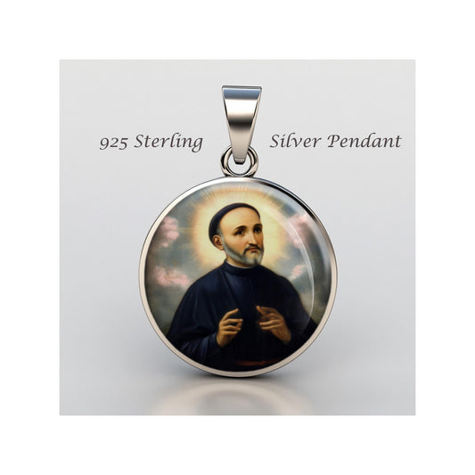 Saint Bernardine Realino Religious Devotional sterling silver 925 Christian Medal Patron