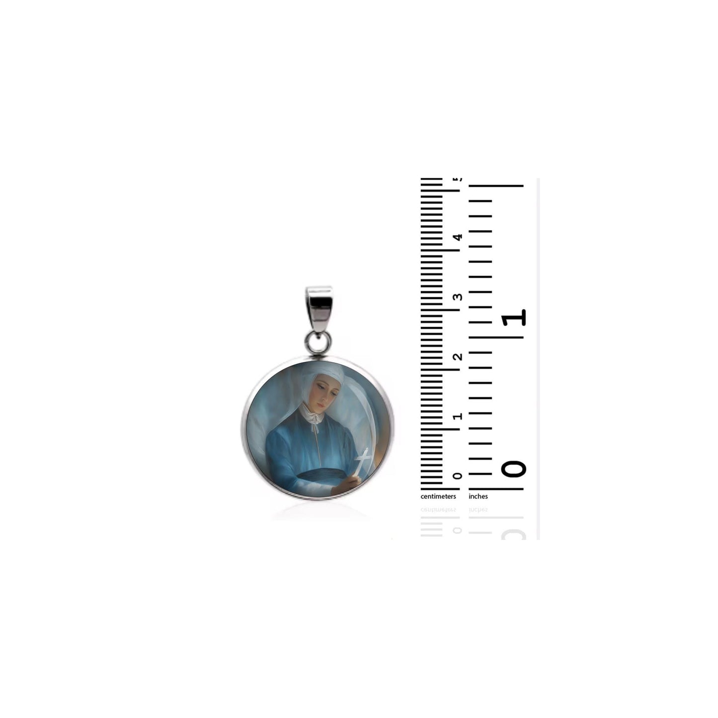 Saint Anne Catherine Emmerich Religious Devotional sterling silver 925 Christian Medal
