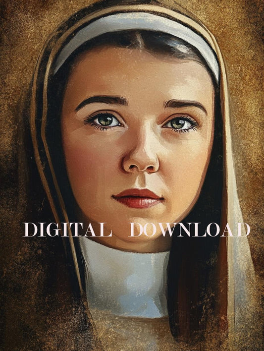 St Colette of Corbie Religious Catholic Print Art Digital Image image 0