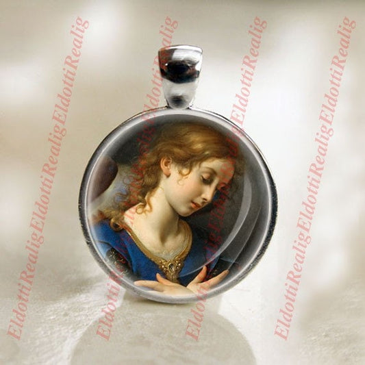 The Angel of Annunciation by Carlo Dolci Christian Catholic Medal Pendant