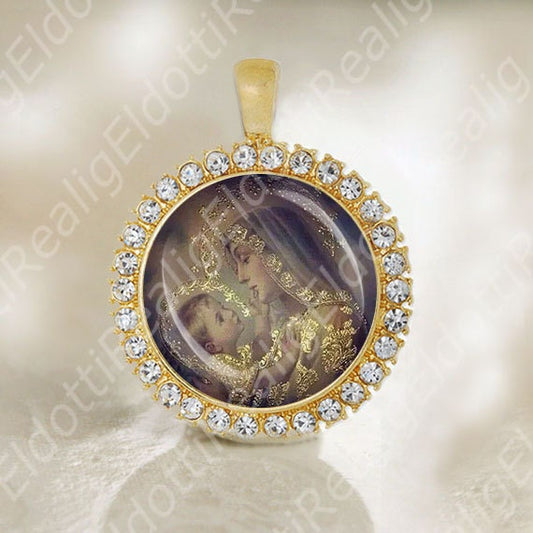 Sweet Holy Virgin Mother Mary And Child Jesus Medal Catholic Religious Jewelry