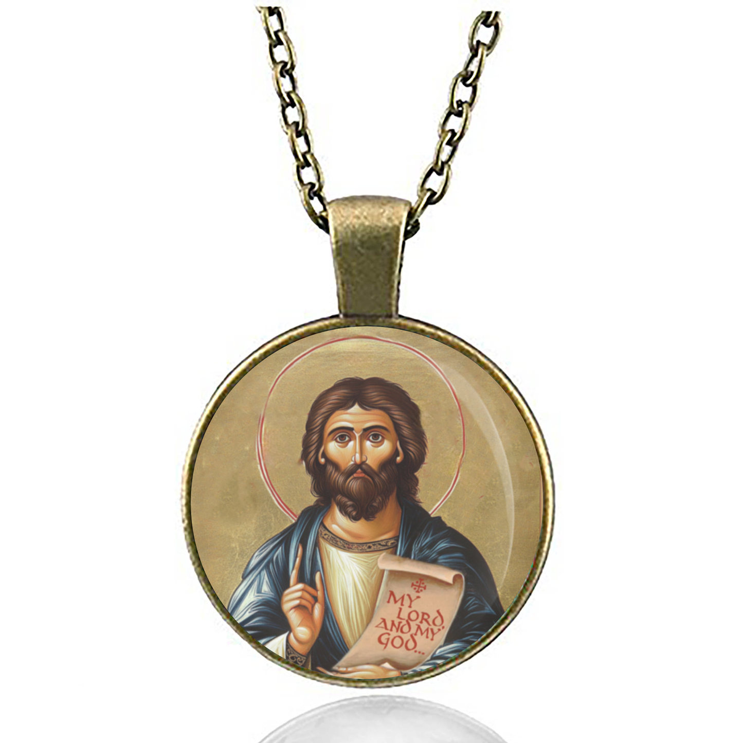 St. Thomas The Apostle Of India Necklace Catholic Saint Pendant Medal image 4