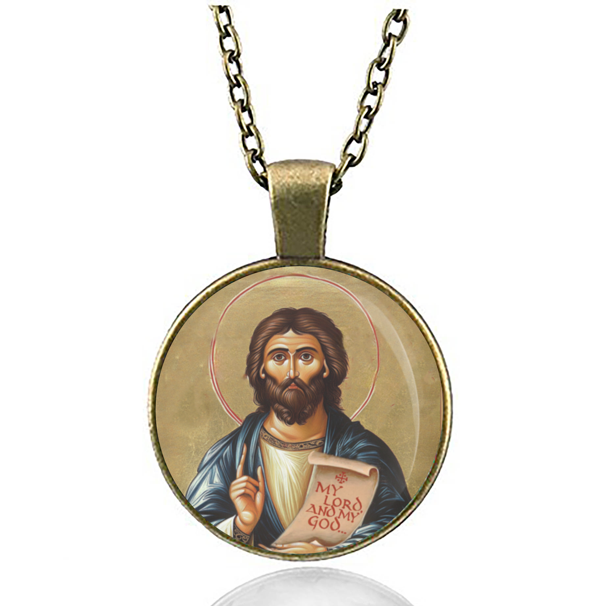 St. Thomas The Apostle Of India Necklace Catholic Saint Pendant Medal image 4