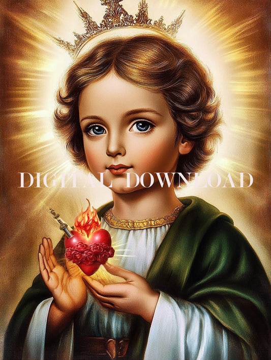 Christ Jesus Sacred Heart Religious Art Digital Image image 0