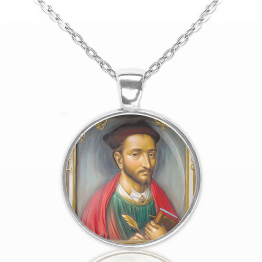 St. Thomas A Kempis Necklace Catholic Saint Pendant Medal image 0