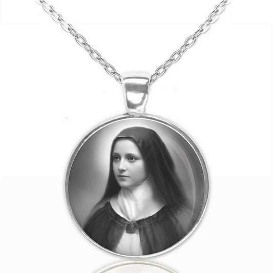 St. Therese Lisieux Medal Catholic Christian Necklace