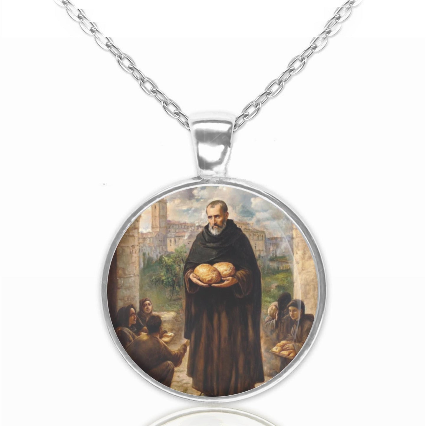 St Albert Adam Chmielowski Catholic Necklace Patron Pendant Christian Medal