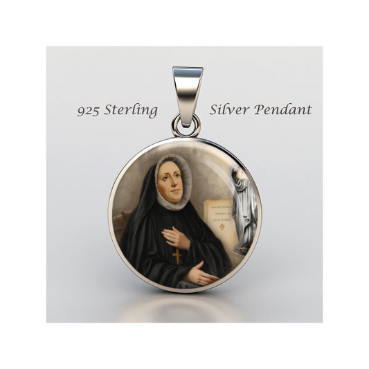 Saint Madeline Sophie Barat Catholic sterling silver 925 Christian Medal Patron image 0