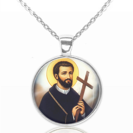St. Francis Xavier Necklace Medal Pendant Catholic Saint