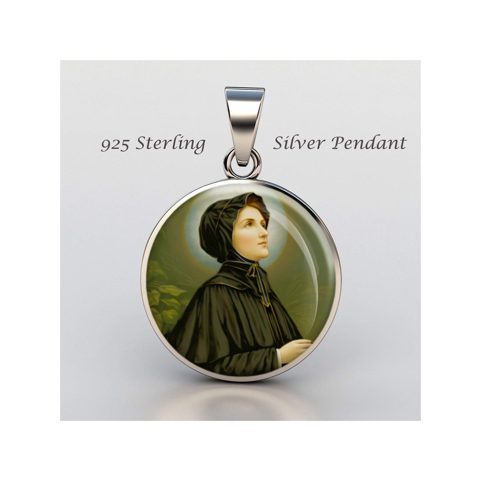Saint Elizabeth Ann Seton Catholic sterling silver 925 Christian Medal Patron image 0