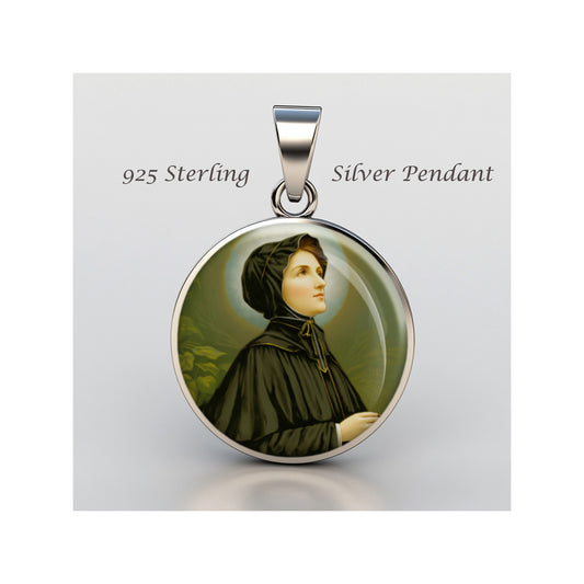 Saint Elizabeth Ann Seton Catholic sterling silver 925 Christian Medal Patron image 0