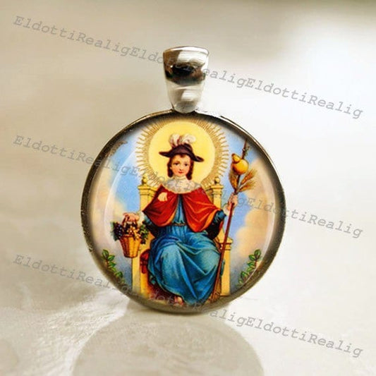 Santo Nino de Atocha / Holy Child of Atocha Religious Christian Catholic Medal Pendant / Charm Cabochon