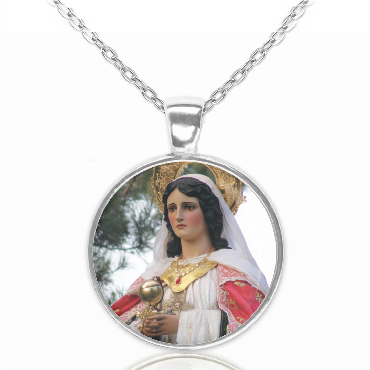 St. Maria Magdalena Saint Mary Magdalene Catholic Jewelry Necklace Pendant Medal