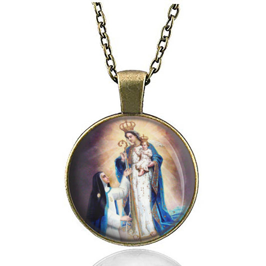 Mother Mariana de Jesus and Our Lady of Good Success Catholic Necklace Medal Christian Pendant