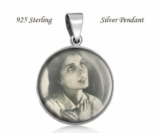 Blessed Alexandrina Da Costa Round Pendant Sterling Silver Medal