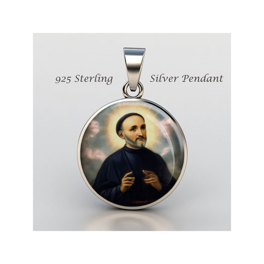 Saint Bernardine Realino Catholic sterling silver 925 Christian Medal Patron image 0