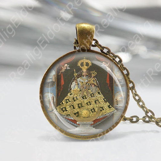 Virgin of Candelaria  Catholic Necklace Medal  Mary Candlemas Religious Pendant Our Lady of Candelaria Christian Charm Jewelry