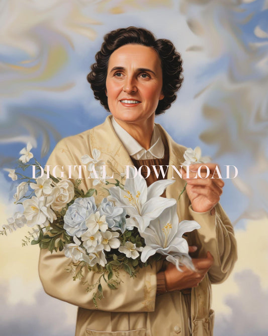 Saint Gianna Beretta Molla Italian Catholic pediatrician  Art Digital Image image 0