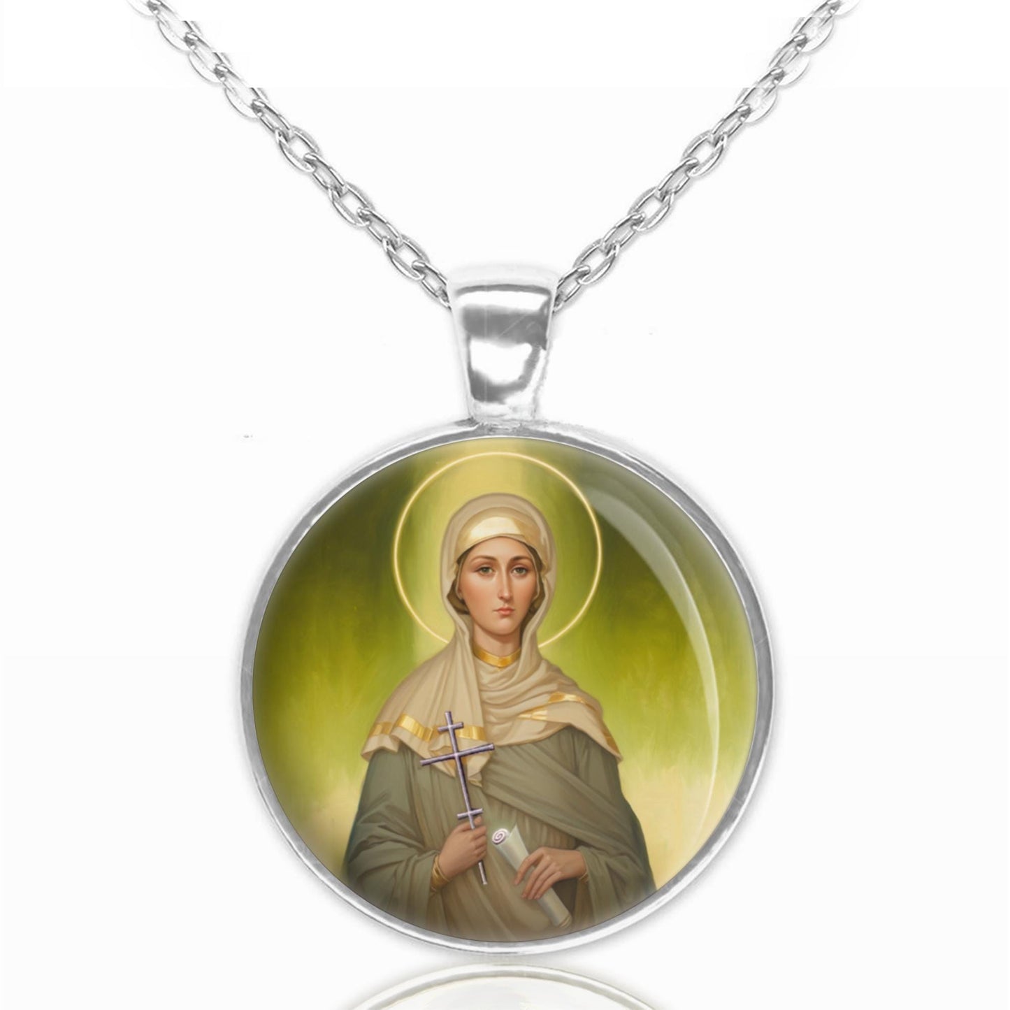St. Phoebe Necklace Medal Pendant Patron Saint