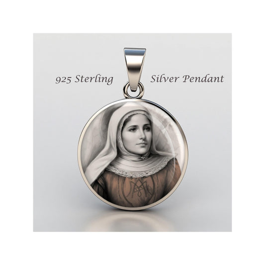 Saint Laura Montoya Religious Devotional sterling silver 925 Christian Medal Patron Pendant
