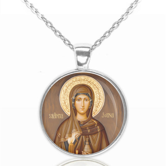 St. Joanna Necklace | Medal Pendant Christian Religious Jewelry