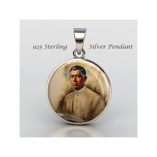 Saint Cristobal Magallanes Jara Catholic sterling silver 925 Christian Medal image 0