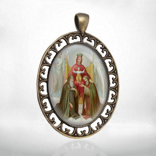Our Lady of Kiev Caves, Kiyv Pecherskaya Theotokos Orthodox Virgin Mary Pendant