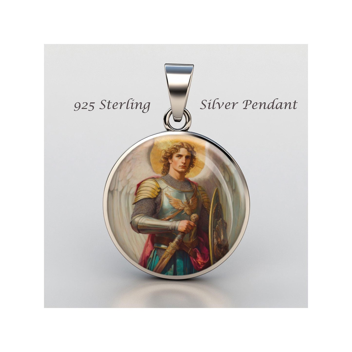 Saint Michael Archangel  Religious Devotional sterling silver 925 Christian Medal Patron