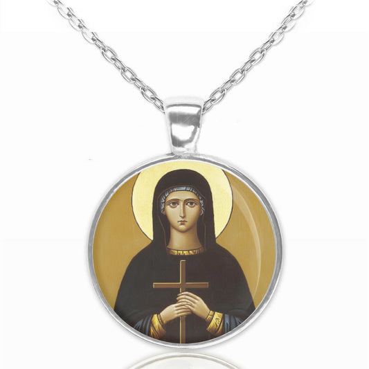 St. Pelagia of Tarsus Christian Medal Necklace
