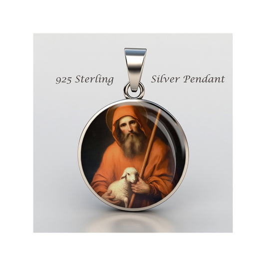 Saint Francis Of Paola Catholic sterling silver 925 Christian Medal Patron image 0