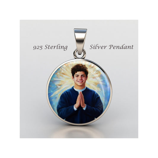 Carlo Acutis Blessed Religious Devotional sterling silver 925 Christian Medal Patron Pendant