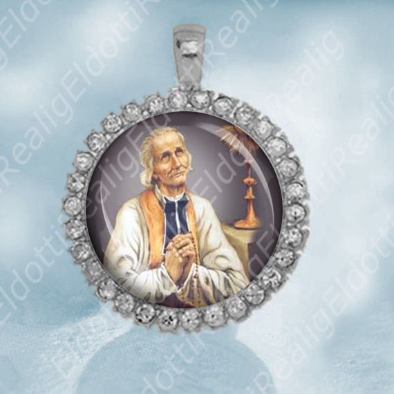 St. John Vianney Catholic Medal. Religious Jewelry. Patron Saint Medal Pendant Gift