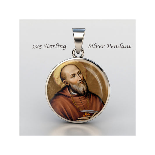 Saint Francis De Sales Catholic sterling silver 925 Christian Medal Patron image 0