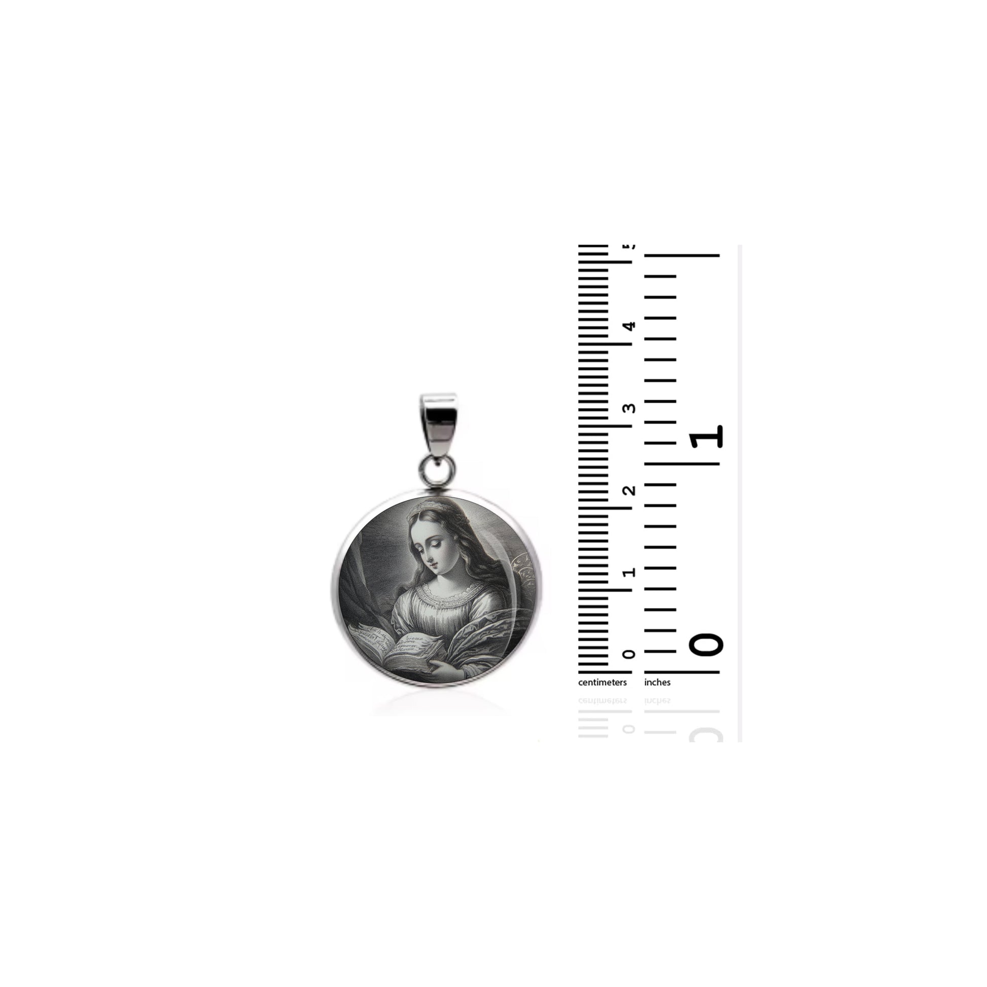 Saint Margaret Of Scotland Catholic sterling silver 925 Christian Medal Patron image 1