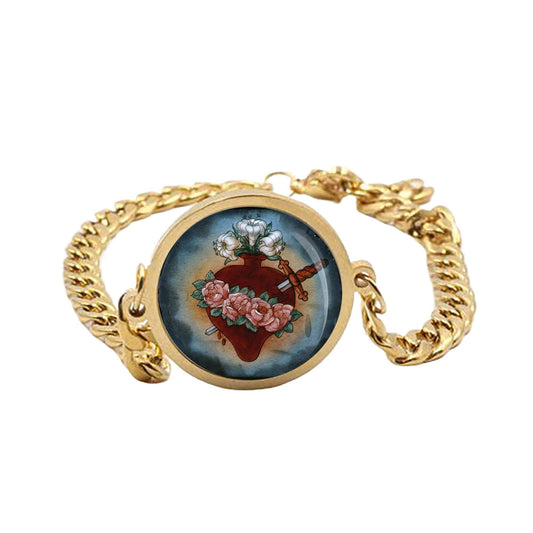 Our Lady Immaculate Heart Of Mary Curb Bracelet