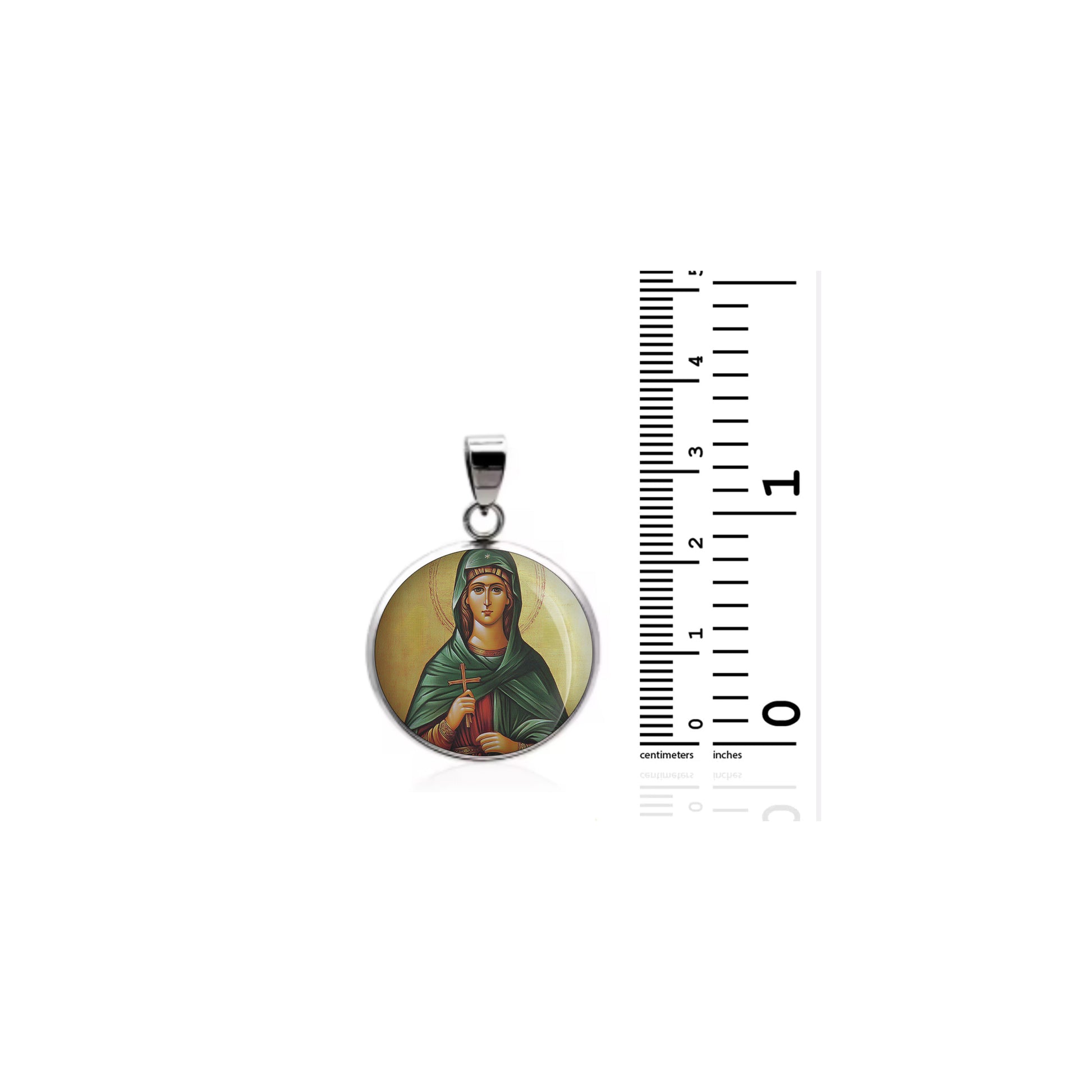 Saint Juliana Falconieri Catholic sterling silver 925 Christian Medal Patron image 1