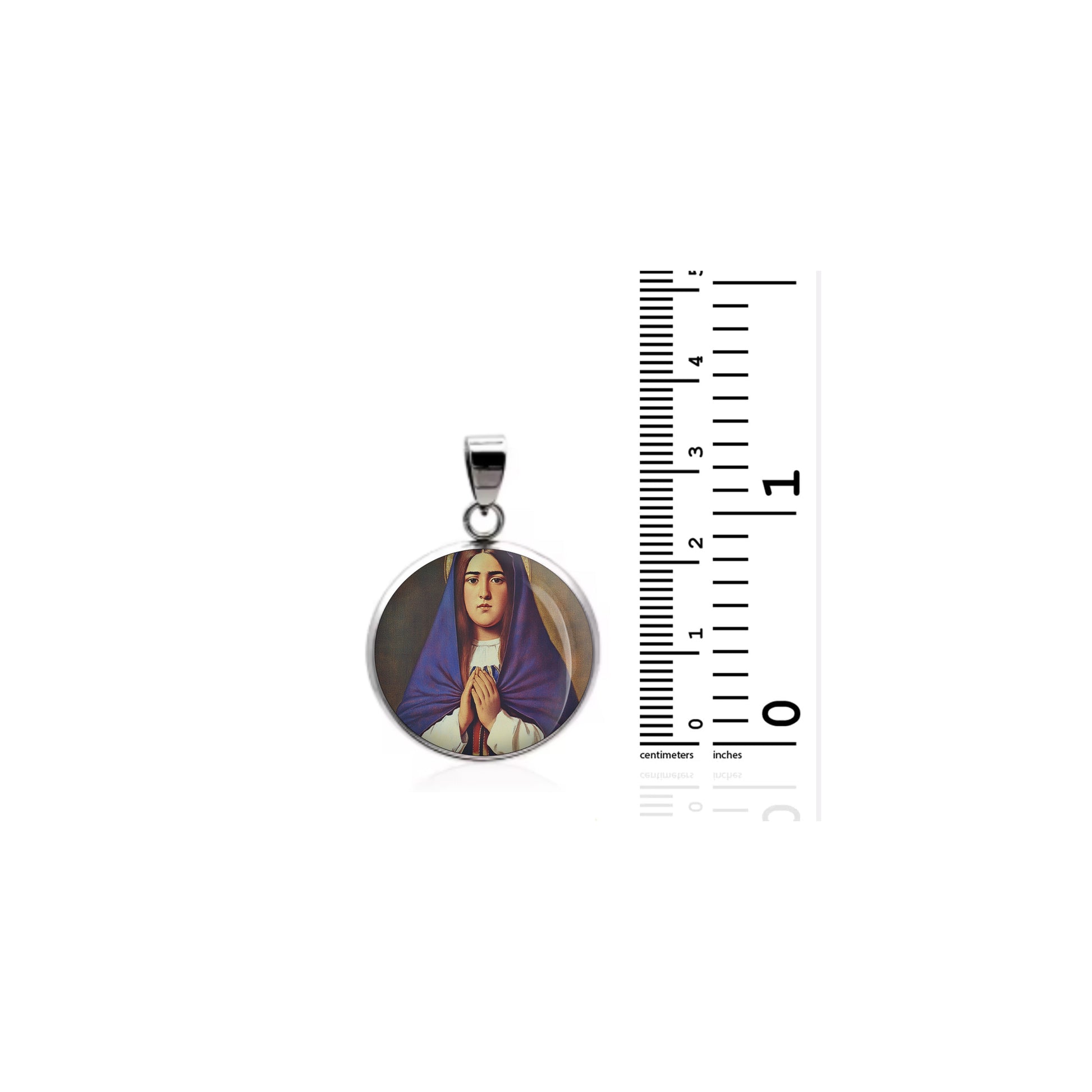 Saint Antonia Messina Blessed Catholic sterling silver 925 Christian Medal image 1